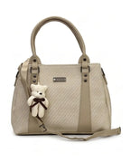 Playful Twill Off White Satchel Bag