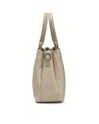 Playful Twill Off White Satchel Bag