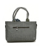 Aesthetic Herringbone Satchel Bag-Grey
