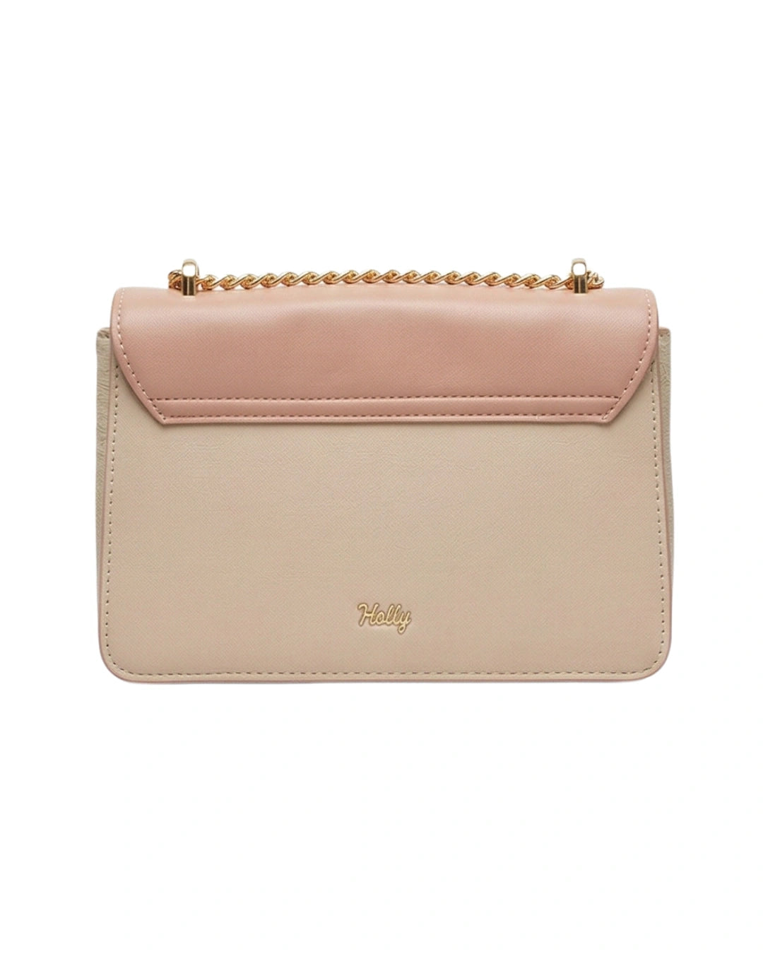 Beautiful blush pink embroidered luxury bag and flap sling bag with gold chain
