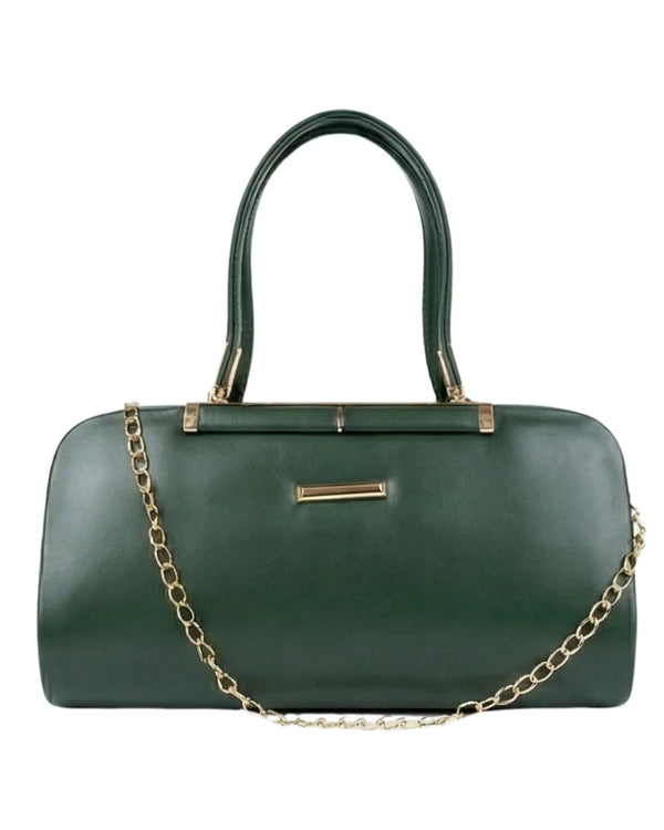 Branded Handbags Forest Green Gold Bar Lora Halle
