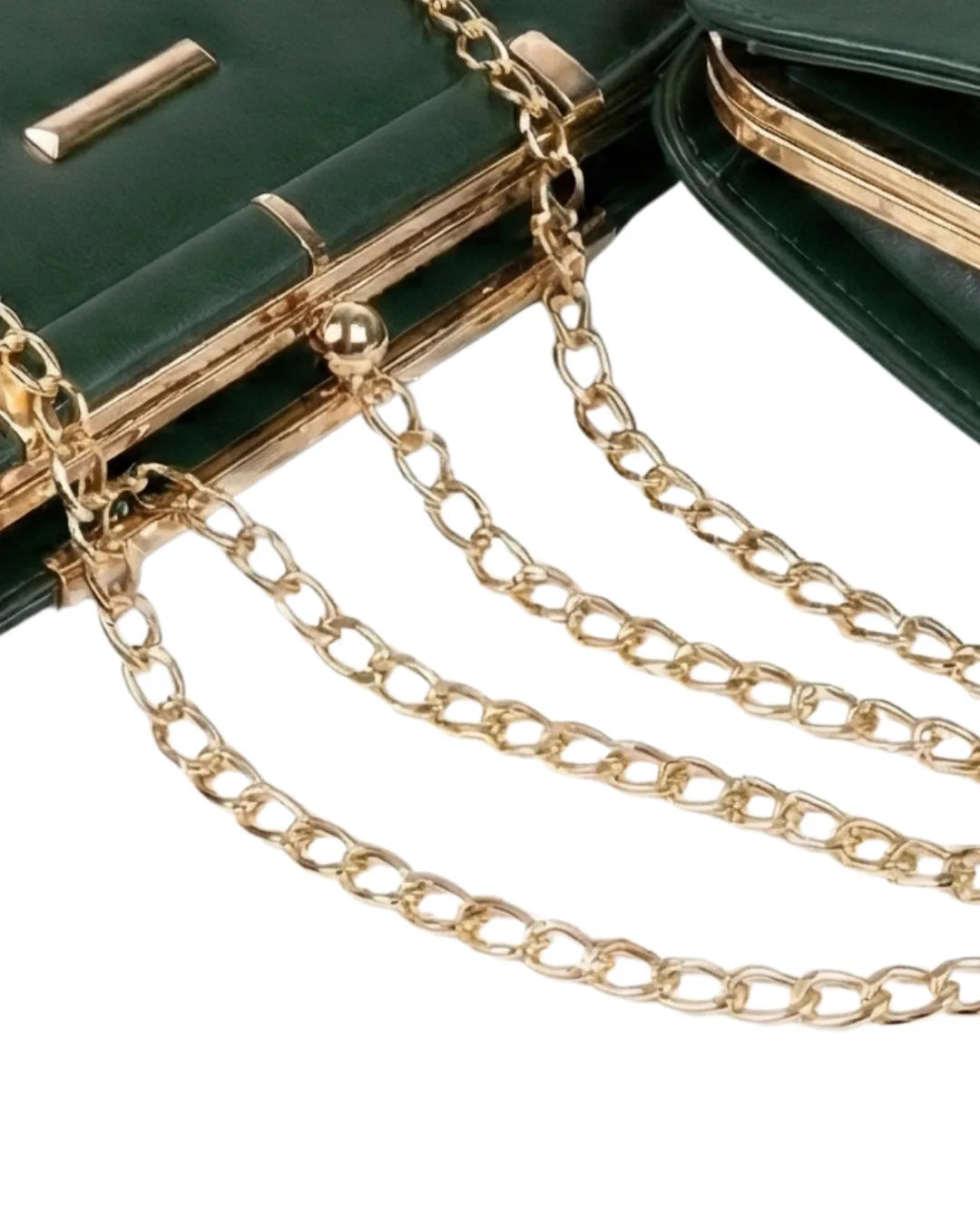 Branded Handbags Forest Green Gold Bar Lora Halle
