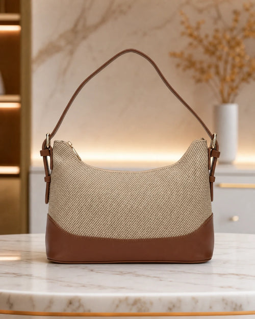 Classic Woven Baguette Hobo Bag