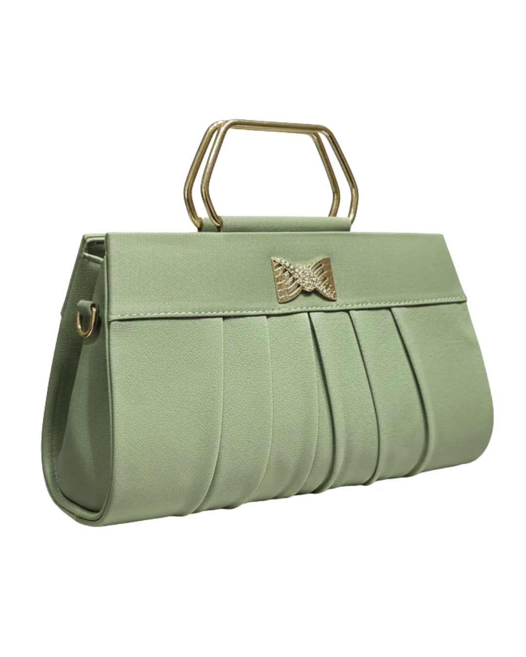 Designer Bags For Women Pastel Green Pleated Lora Halle
