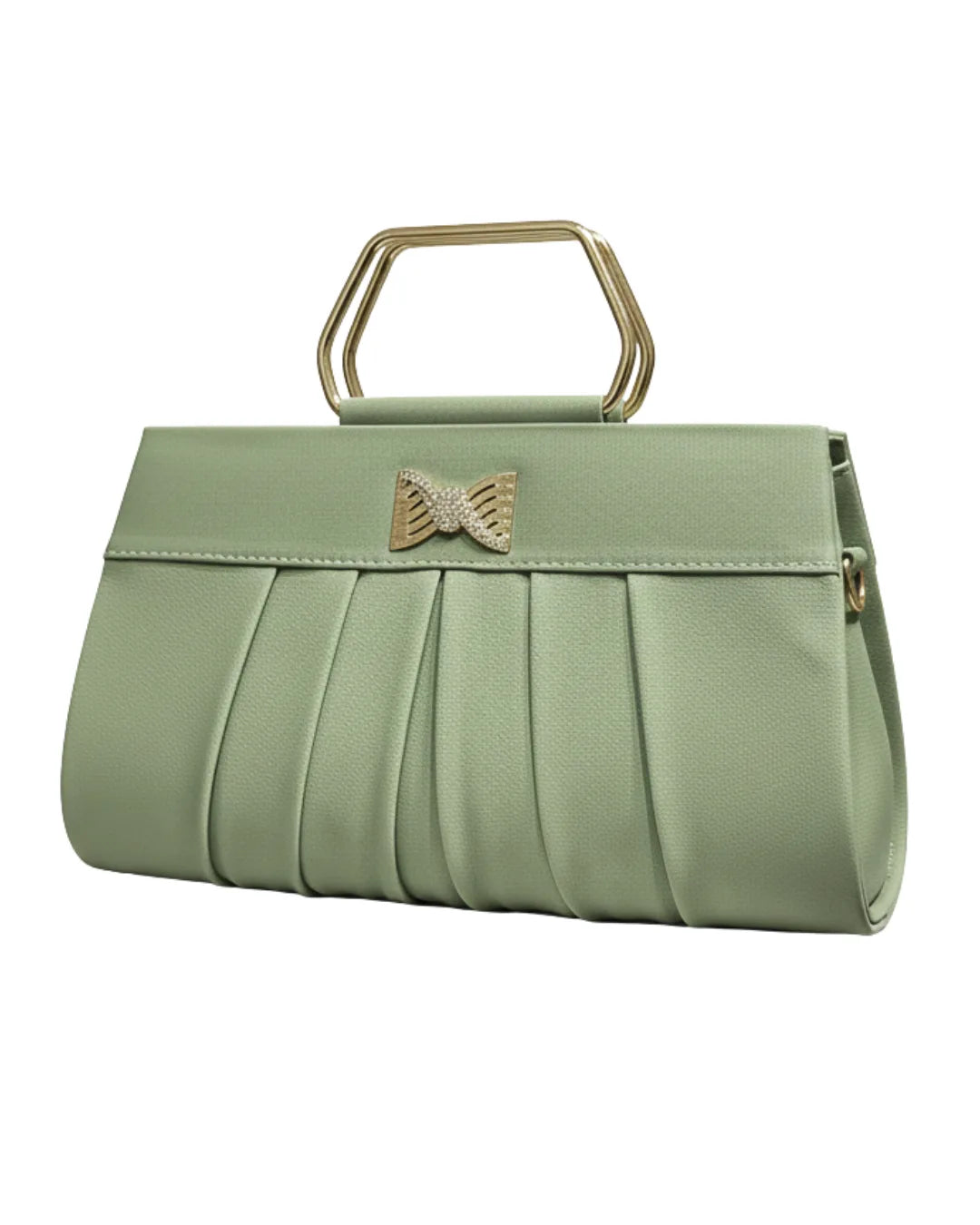 Designer Bags For Women Pastel Green Pleated Lora Halle

