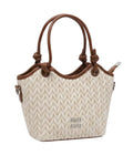Designer Shoulder Bag, woven handbag, dual tone purse, trendy women fashion, casual daily bag
