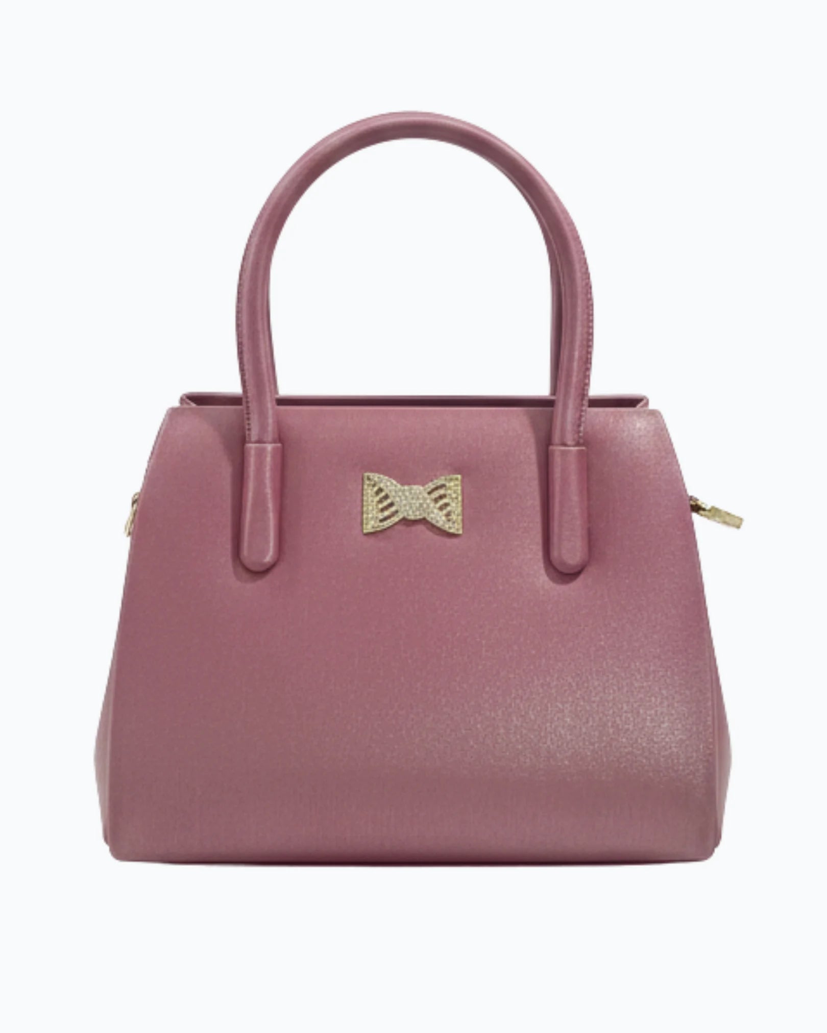 Double Handle Satchel - Rose Pink Handbag
