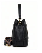 Embossed Ethnic Motif Satchel - Black 3