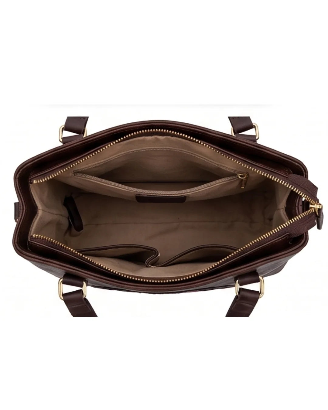 Embossed Ethnic Motif Satchel - Coffee Brown 4