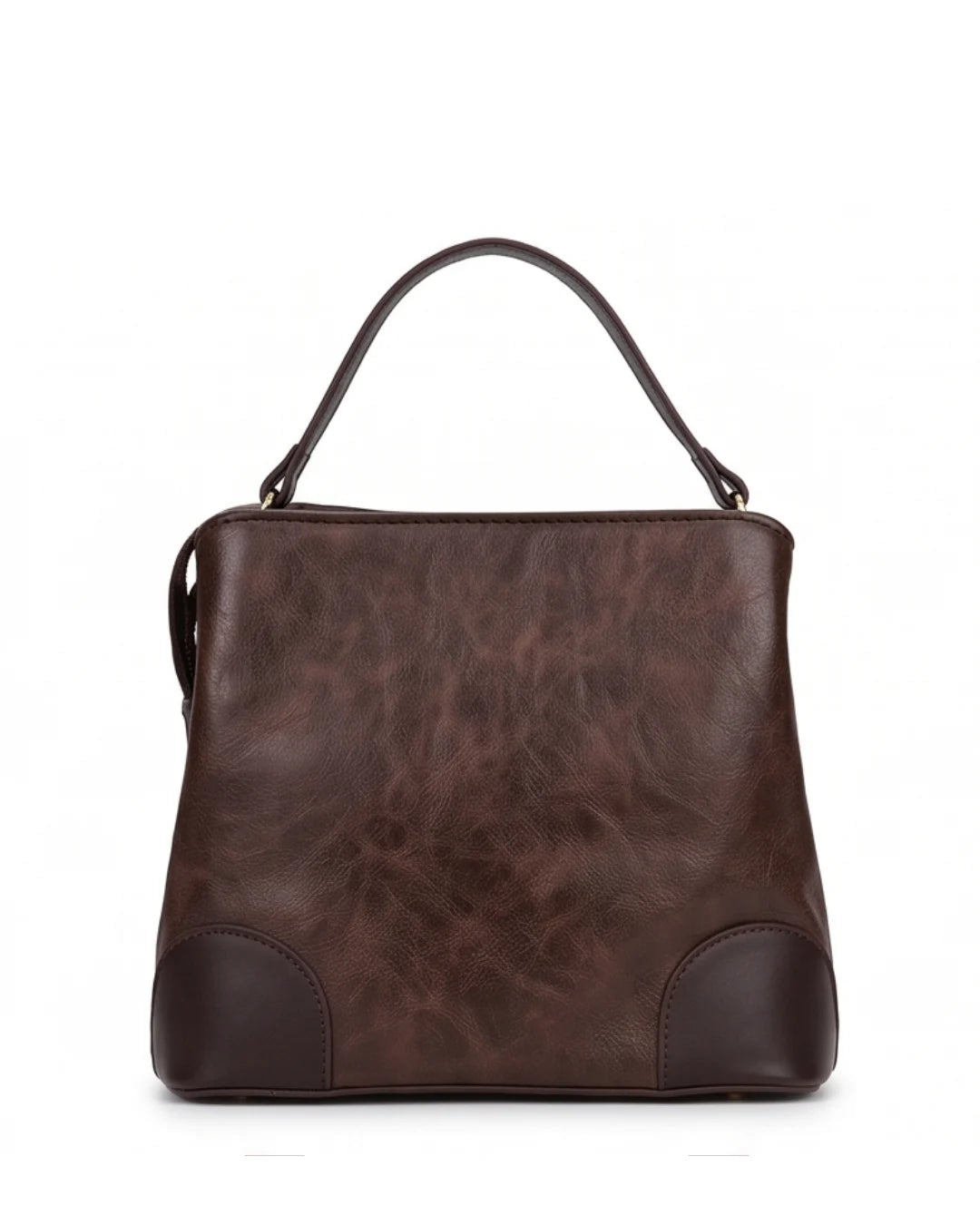 Embossed Ethnic Motif Satchel - Coffee Brown 5