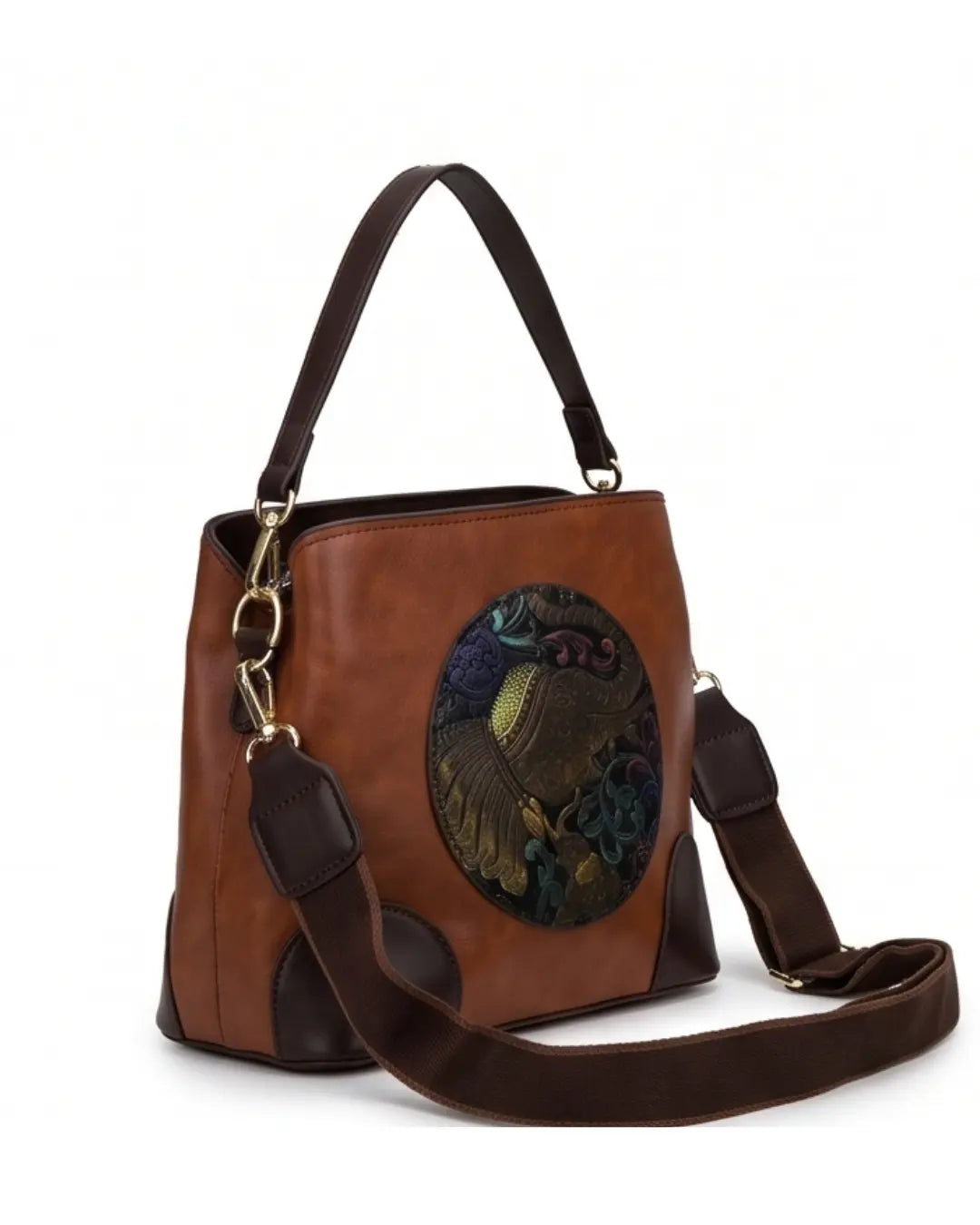 Embossed Ethnic Motif Satchel 2