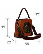 Embossed Ethnic Motif Satchel 6