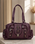 Everyday Utility Satchel Bag - Burgundy