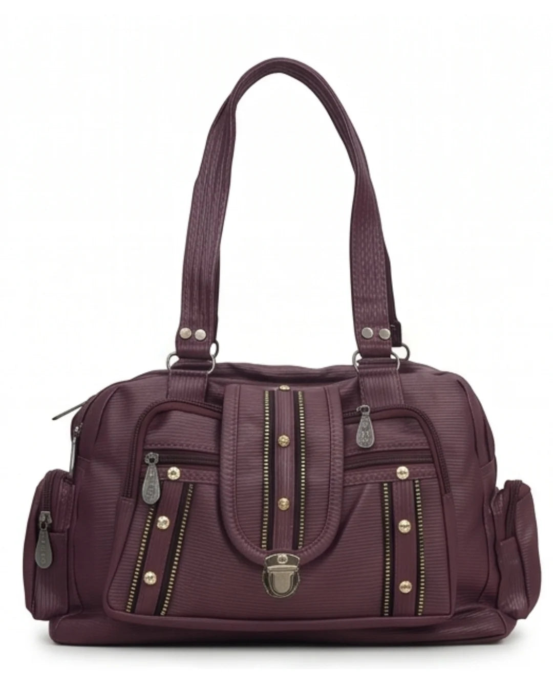 Everyday Utility Satchel Bag - Burgundy 