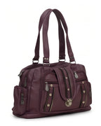 Everyday Utility Satchel Bag - Burgundy