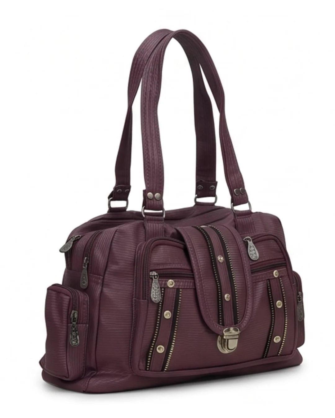 Everyday Utility Satchel Bag - Burgundy