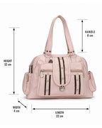 Everyday Utility Satchel Bag - Pink 6