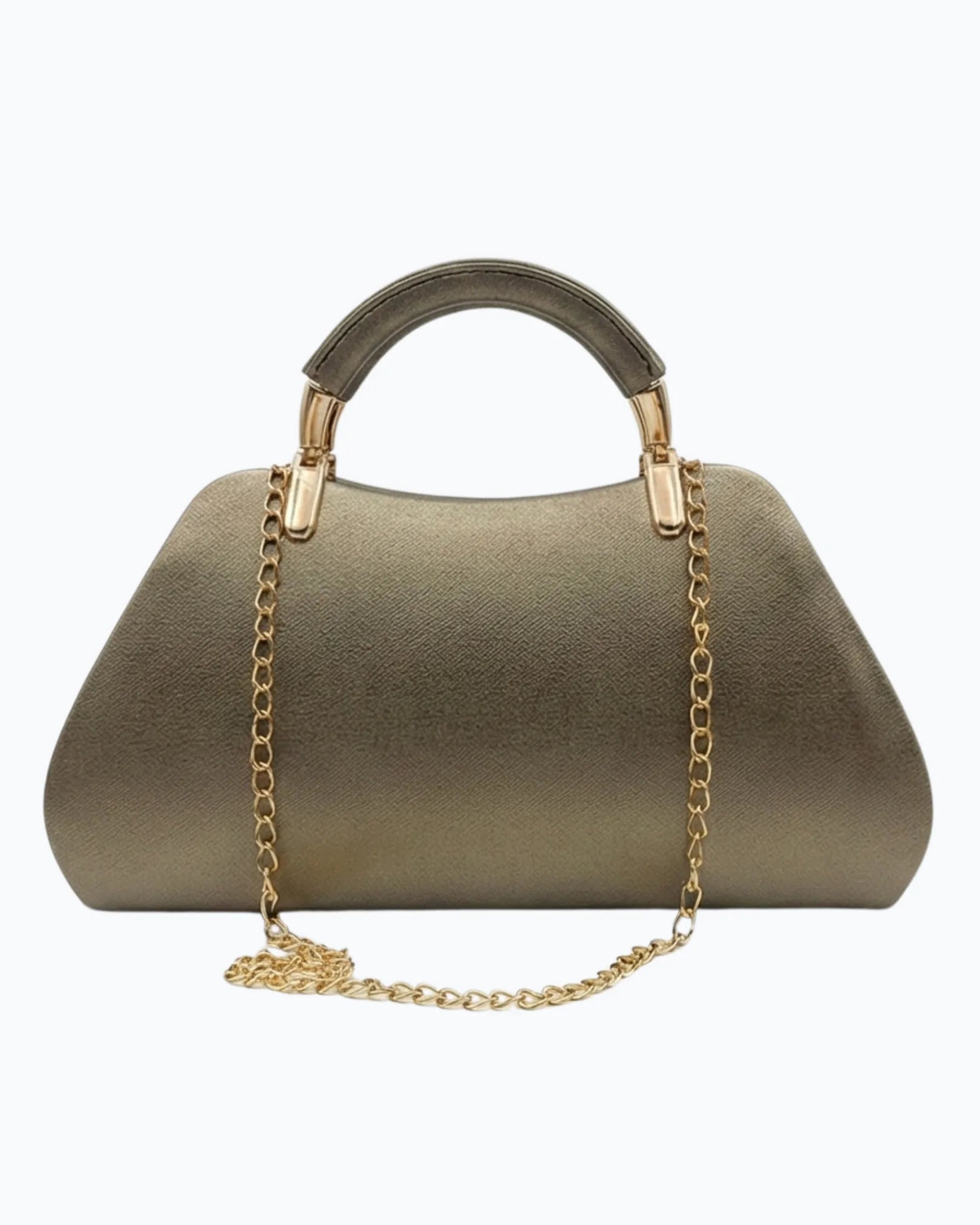 Golden Clutch Bag Metallic Bow Emblem Lora Halle
