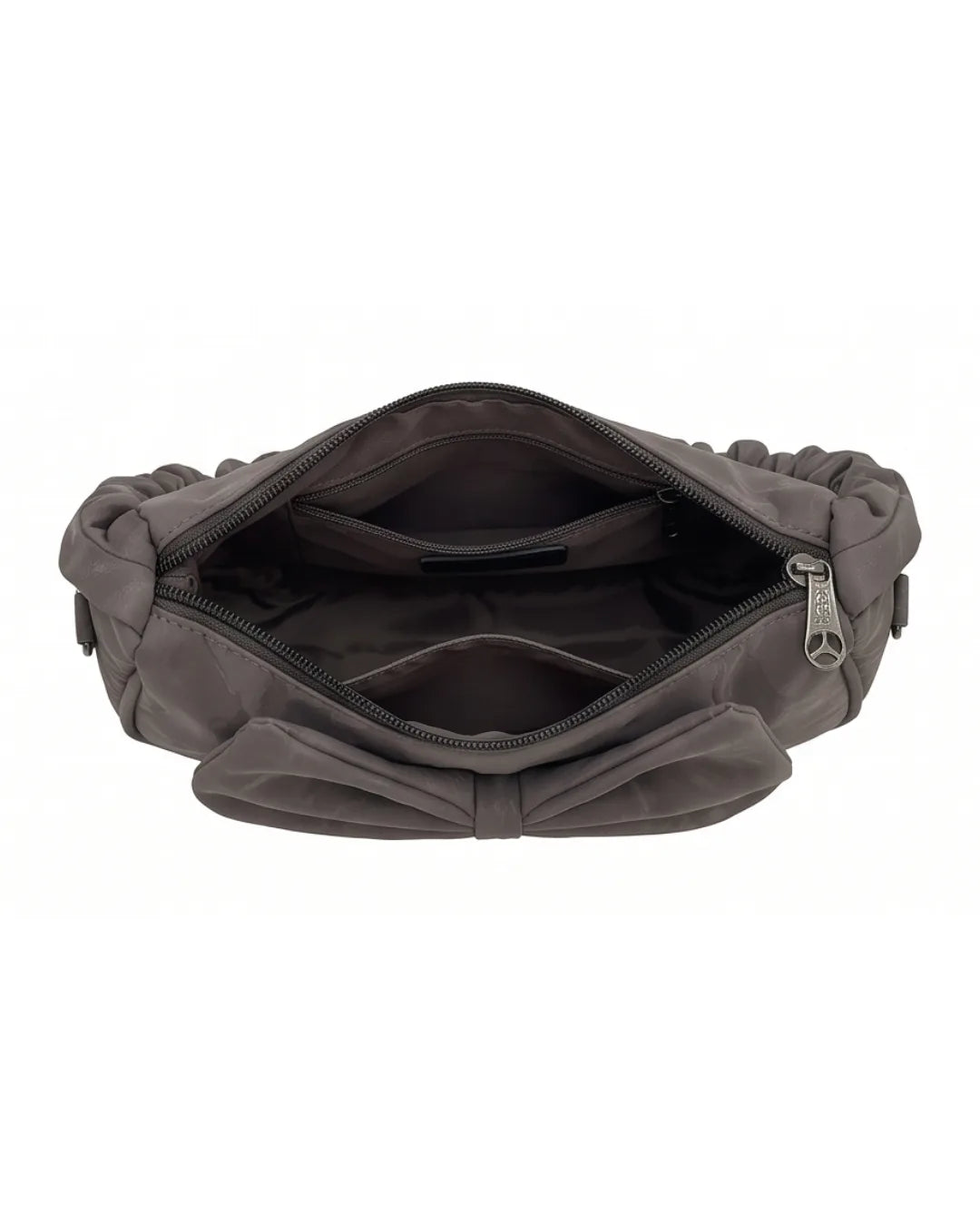 Gray waist bag on a white background