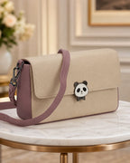 Cute Panda Charm Sling Bag -Pink
