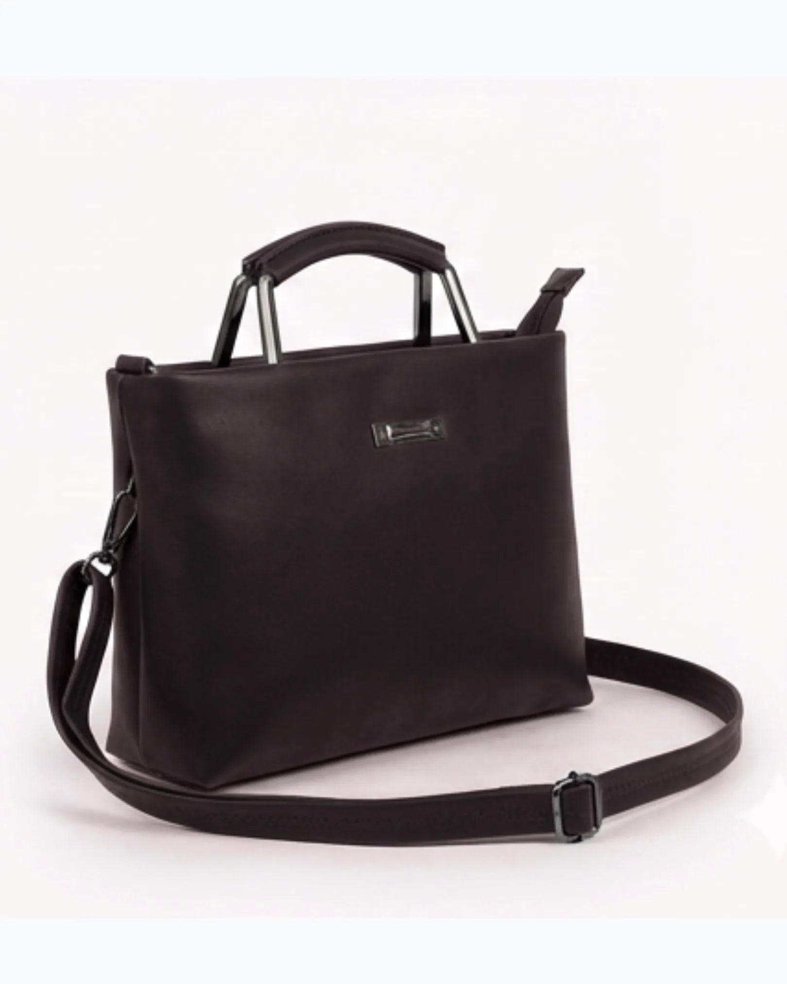 Lora Halle Metal Handle Black Sling Handbags For Women-
