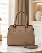 Luxe Aesthetic Beige Satchel Bag