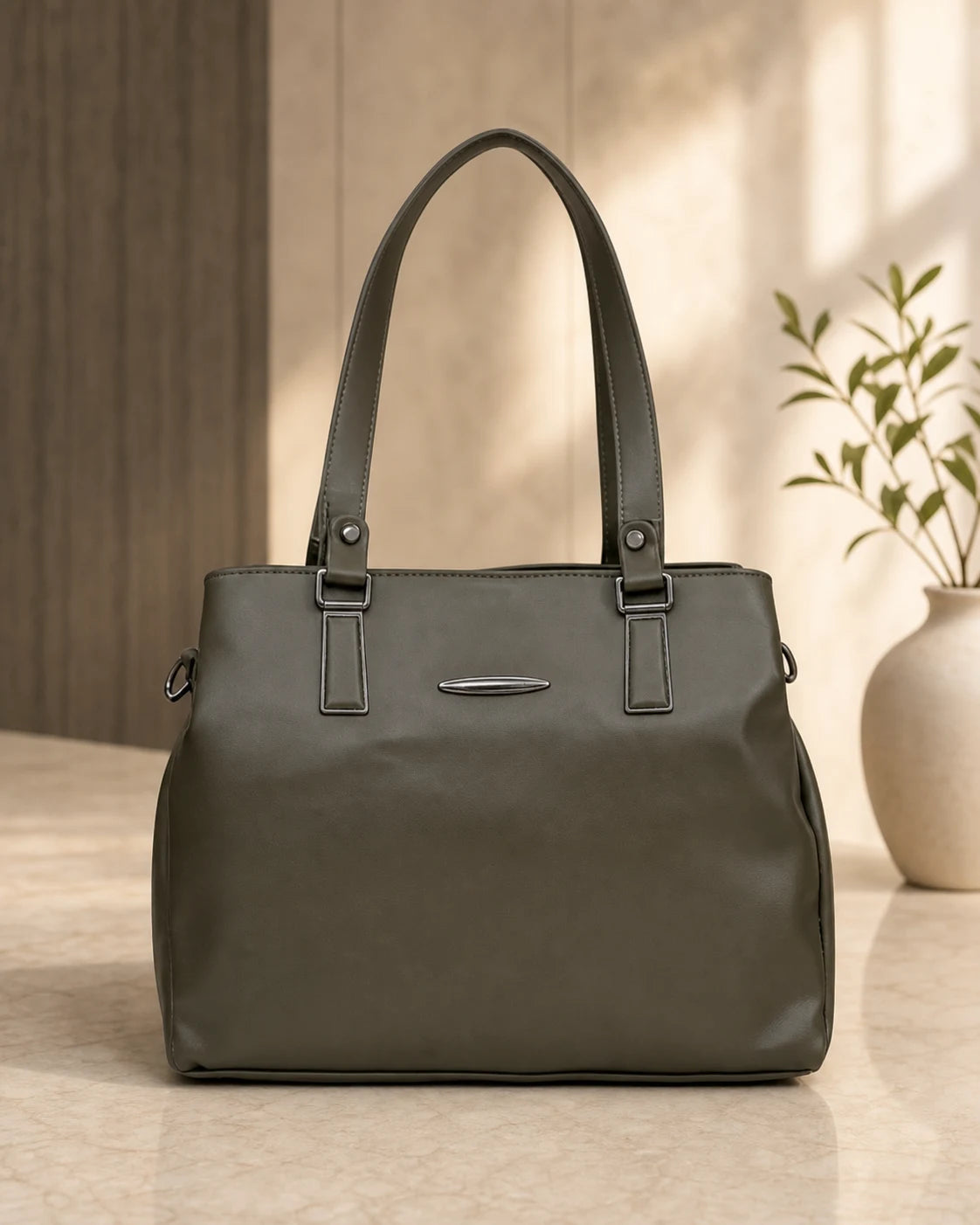 Luxe Aesthetic Green Satchel Bag