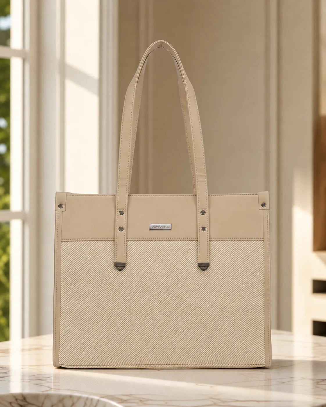 Practical Minimalist Off White Tote Bag