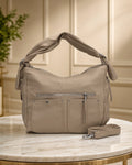 Chic & Trendy Slouchy Hobo - Beige Brown