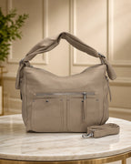 Chic & Trendy Slouchy Hobo - Beige Brown