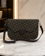 Geometric Pattern Sling Bag- Brown