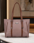 Minimal Dual-Tone Pink Tote Bag