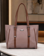 Minimal Dual-Tone Pink Tote Bag