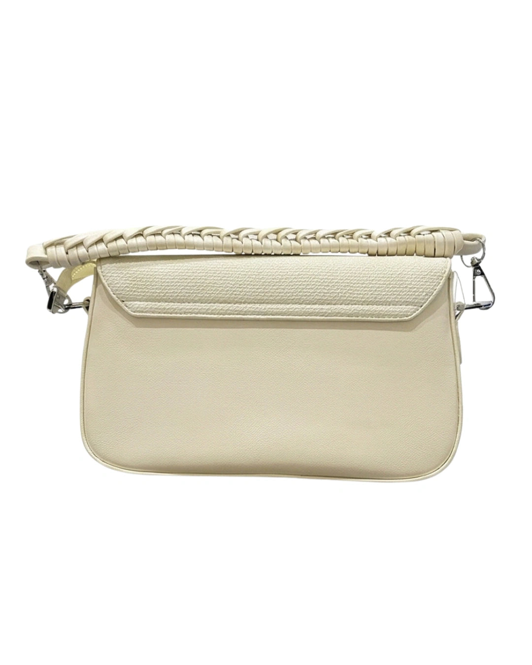Off-white chic crossbody bag for women and stylish sling bag with front buckle
