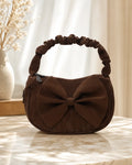 Oversized Bow Crescent Hobo Bag