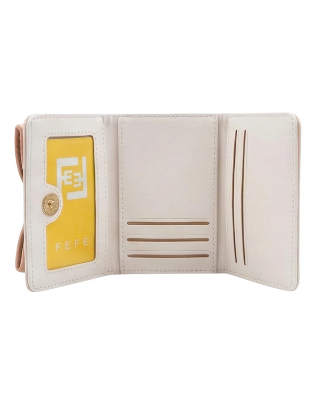 Peach oversized bow mini wallet by Lora Halle