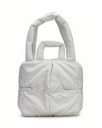 Puffy Quilted Trendy Bag - White 1