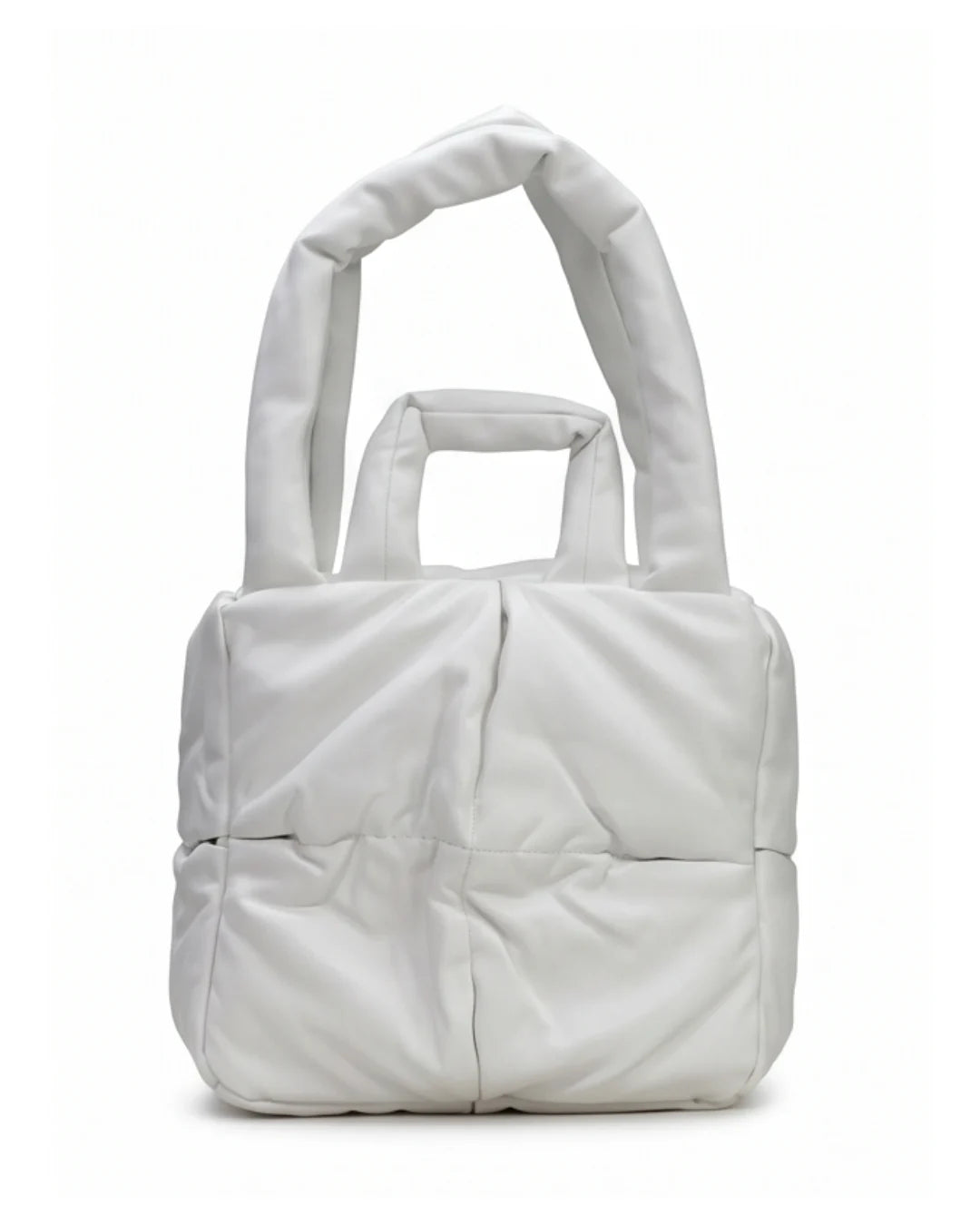 Puffy Quilted Trendy Bag - White 1