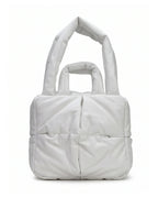 Puffy Quilted Trendy Bag - White 2
