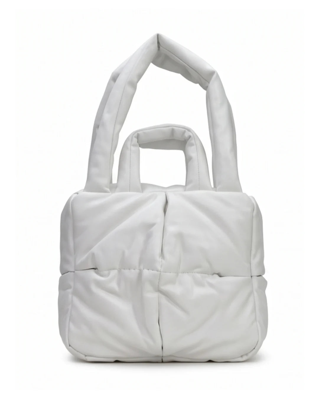 Puffy Quilted Trendy Bag - White 2