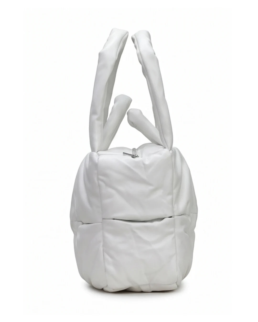 Puffy Quilted Trendy Bag - White 3