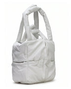 Puffy Quilted Trendy Bag - White 4