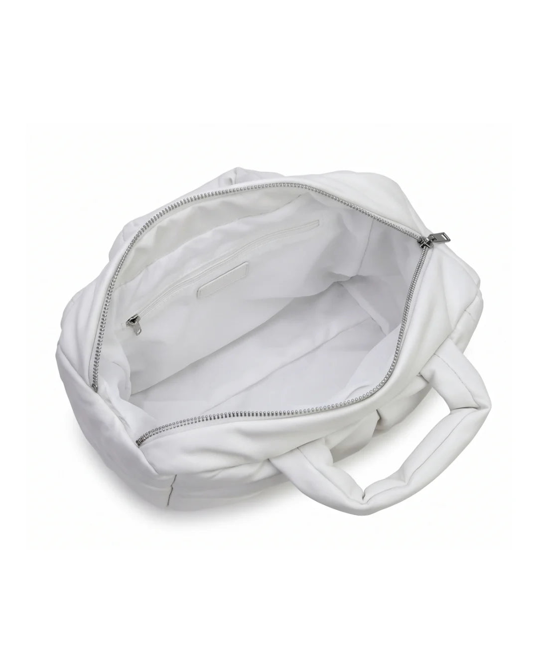 Puffy Quilted Trendy Bag - White 5