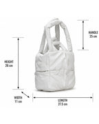 Puffy Quilted Trendy Bag - White 6