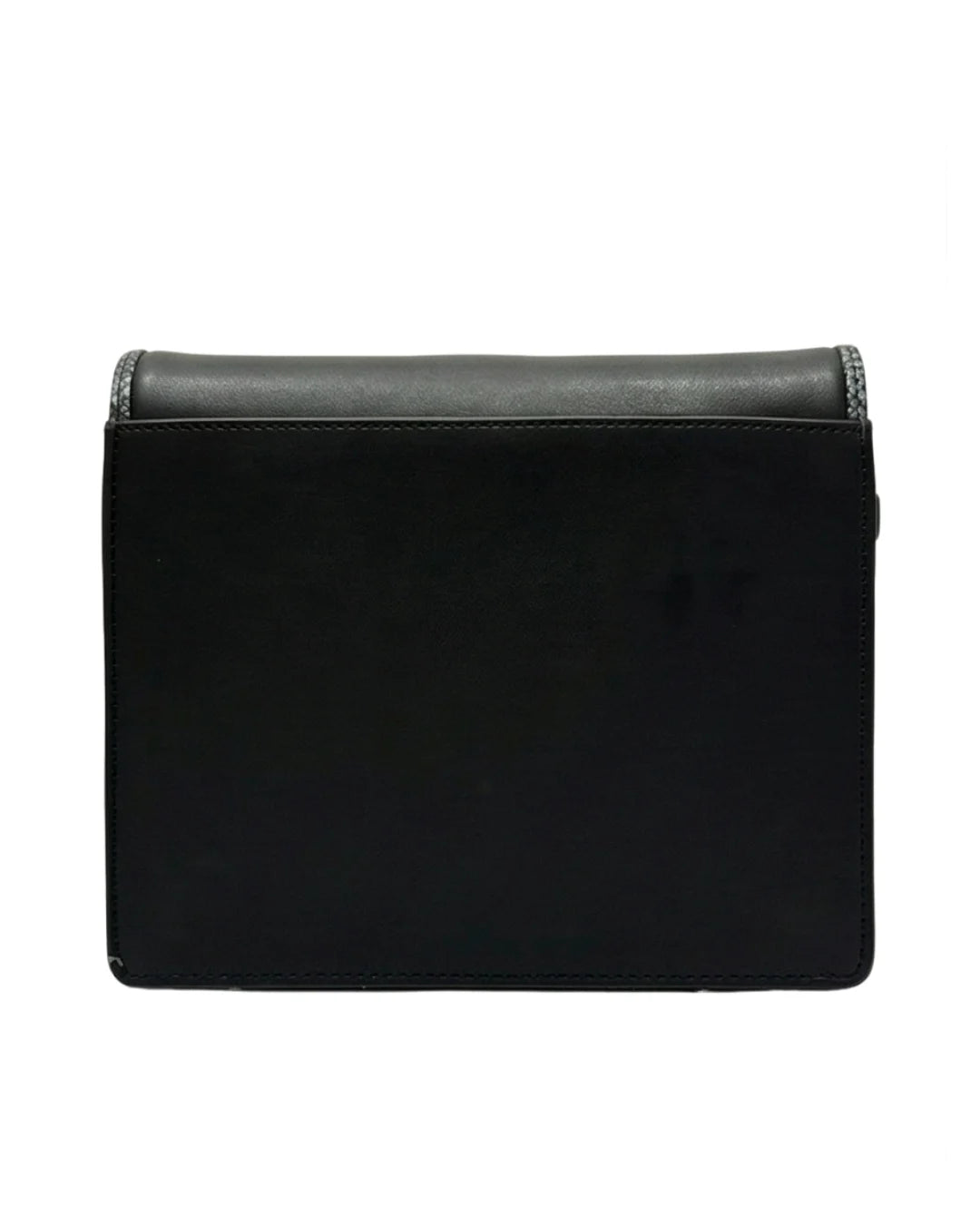 Sleek black clutch purse and formal clutch bag with textured edge detailing
