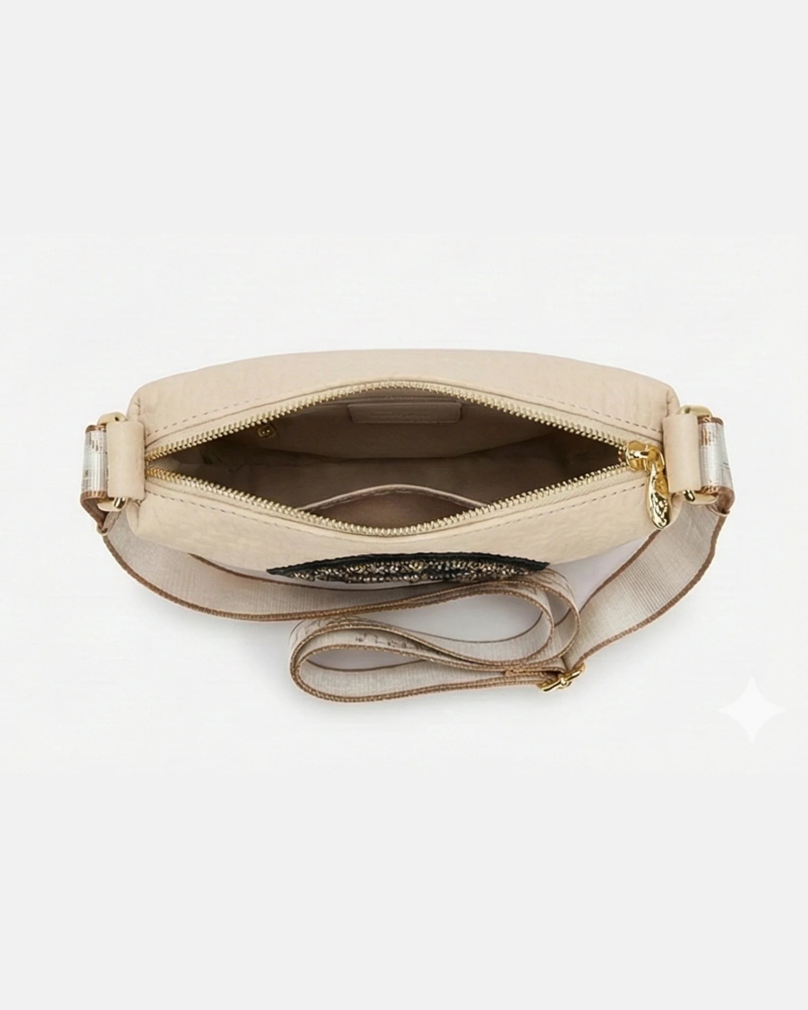 Sling Bag For Women Cream Rhinestone Lora Halle
