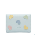 Small Wallet For Ladies Ice Blue Heart Trifold Lora Halle
