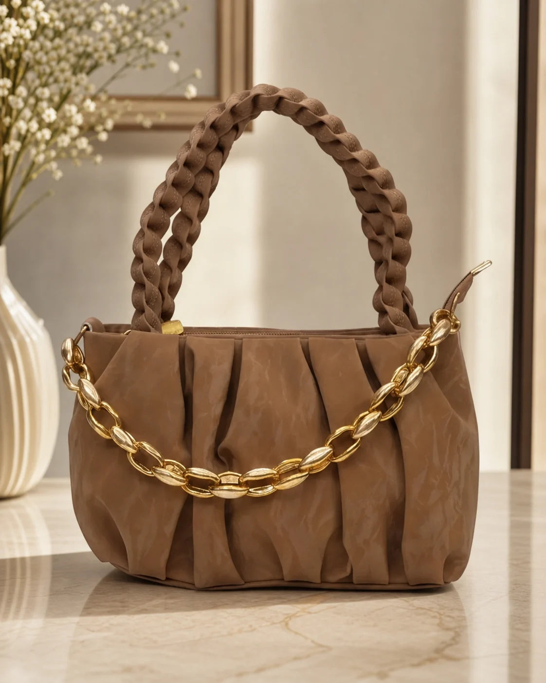 Snatched Ruched Cloud Sling Bag