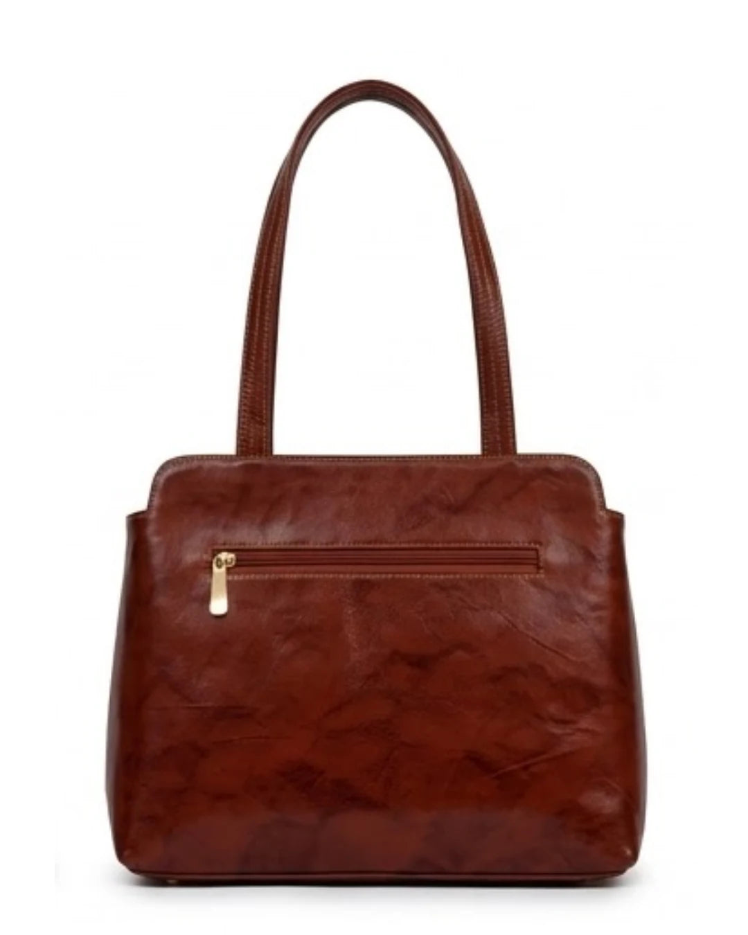 Sophisticated dual-tone checkered genuine leather tote bag for working professionals-5