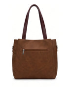 Structured Contrast Pocket Tote 2